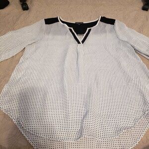 SPENSE Black & White Polka Dot Top